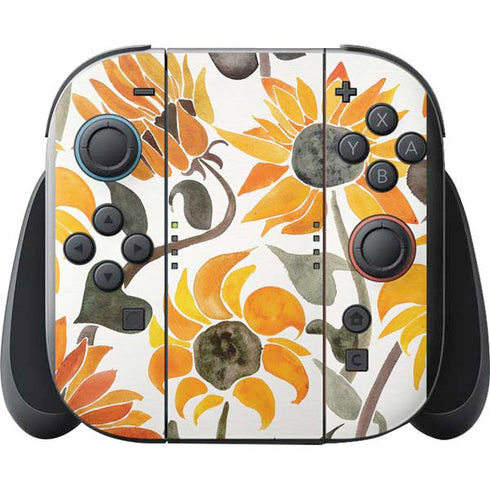 Yellow Sunflower by Cat Coq Nintendo Switch 2 (2025) with Joy-Con Skin